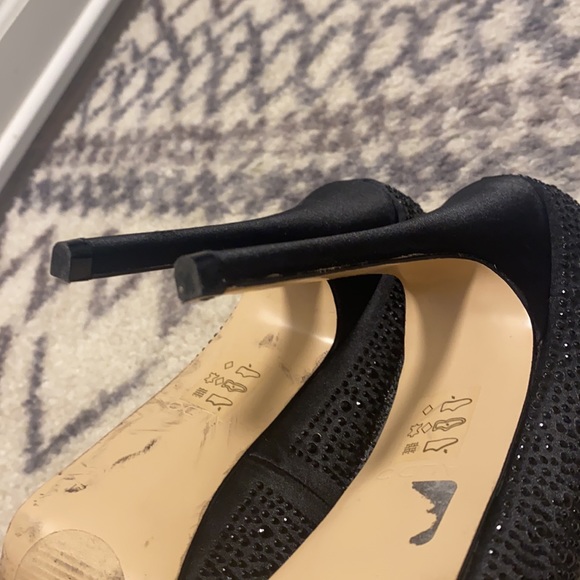 Women’s Aldo Black Satin Sparkle Platforms - Picture 11 of 14